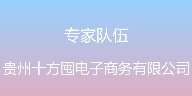 专家队伍 - 贵州十方囤电子商务有限公司